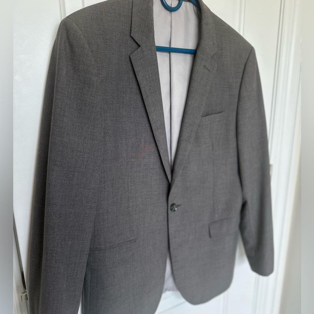 Topman Blazer 40R Slim Fit Gray